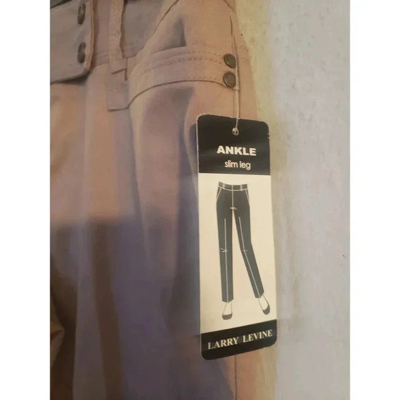 Larry Levine Tan Ankle Slim Leg Pants NWT - Picture 3 of 7